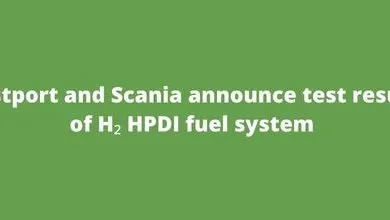 Westport and Scania announce test results of H₂ HPDI fuel system