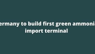 Germany to build first green ammonia import terminal