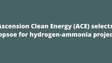 Ascension Clean Energy (ACE) selects Topsoe for hydrogen-ammonia project