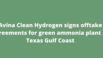 Avina Clean Hydrogen signs offtake agreements for green ammonia plant at Texas Gulf Coast