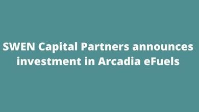 SWEN Capital Partners announces investment in Arcadia eFuels