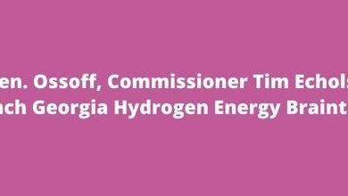 Sen. Ossoff, Commissioner Tim Echols Launch Georgia Hydrogen Energy Braintrust