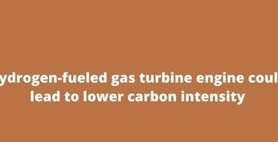 Hydrogen fueled gas turbine engine could lead to lower carbon intensity