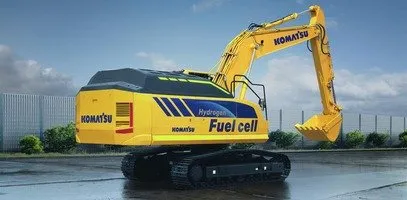 Komatsu develops medium-sized hydraulic excavator concept machine with a hydrogen fuel cell