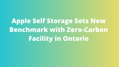 Apple Self Storage Sets New Benchmark with Zero-Carbon Facility in Ontario