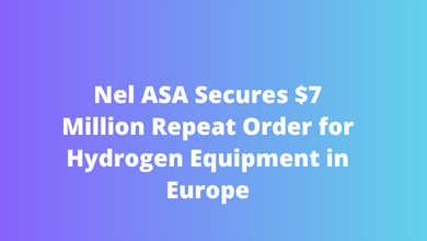 Nel ASA Secures $7 Million Repeat Order for Hydrogen Equipment in Europe