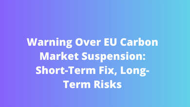 Warning Over EU Carbon Market Suspension Short-Term Fix, Long-Term Risks