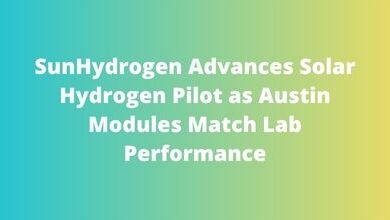 SunHydrogen Advances Solar Hydrogen Pilot as Austin Modules Match Lab Performance